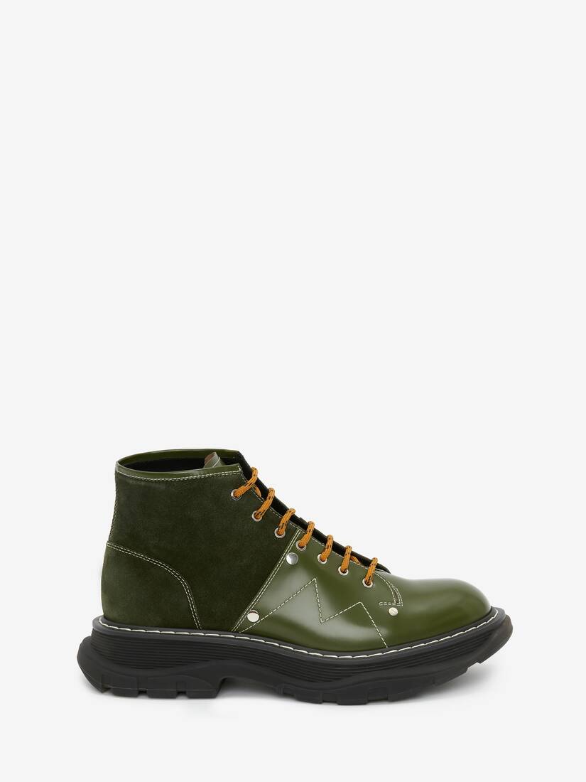 Botas Alexander McQueen Tread Lace-Up Hombre - Verdes - Mexico 081-YULIMN